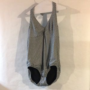 Land’s End Swimsuit 18A Navy and White